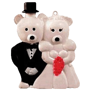 Bear bride and groom