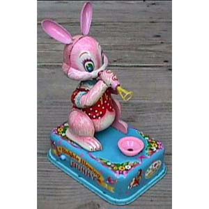 Pink tin bunny